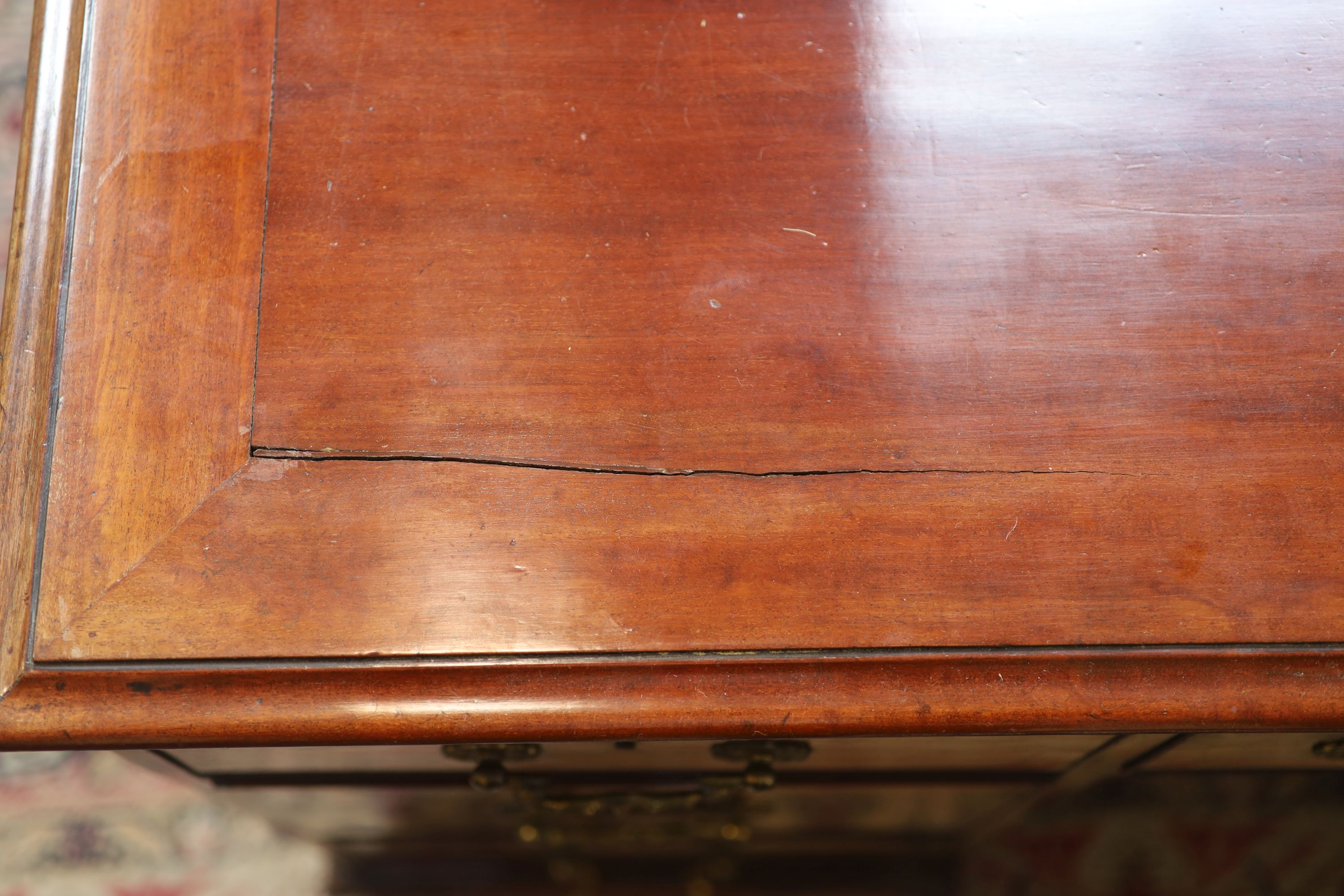 A George IV mahogany kneehole desk by William Williamson & Son of Guildford, second quarter 19th century width 125cm depth 79cm height